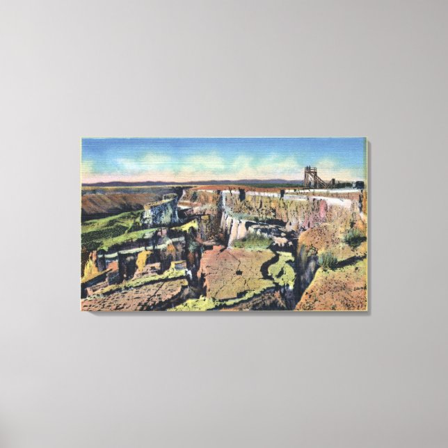 Södra Idaho - Berömd Sänkfarmen i Salmon Canvastryck (Framsida)