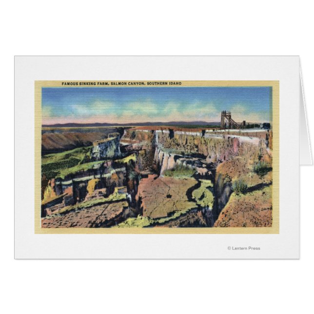 Södra Idaho - Berömd Sänkfarmen i Salmon Hälsningskort (Framsidan Horizontal)