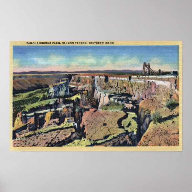 Södra Idaho - Berömd Sänkfarmen i Salmon Poster (Framsidan)