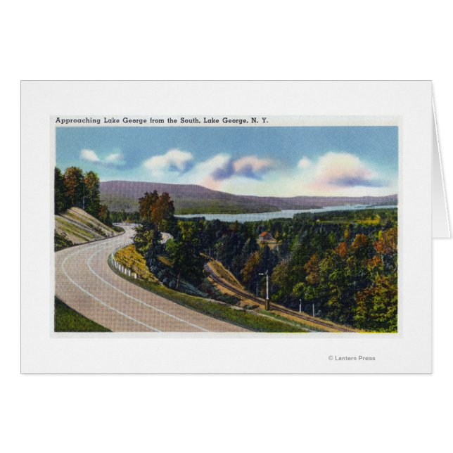 Södra infallsvinkeln mot Sjö från motorvägen Hälsningskort (Framsidan Horizontal)