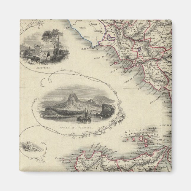 Södra Italien 3 Magnet (Framsidan)