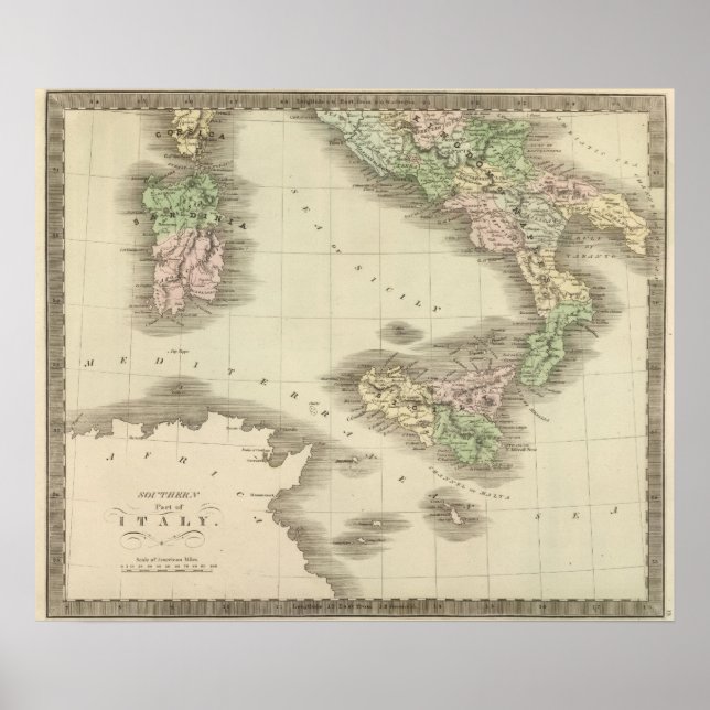 Södra Italien 3 Poster (Framsidan)