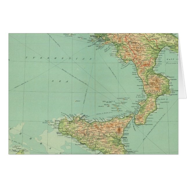 Södra Italien 5 Hälsningskort (Framsidan Horizontal)