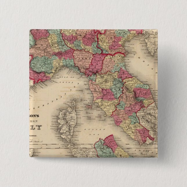 Södra Italien i norra Italien Knapp (Framsida)