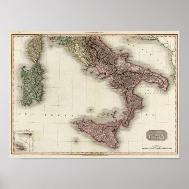 Södra Italien Poster (Framsidan)