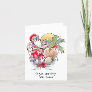 Södra jul Hett Holly Jolly Jultomten Helgkort