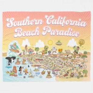 Södra Kalifornien Beach Paradise Fleece Blanket