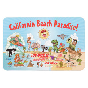 Södra Kalifornien Beach Paradise Magnet