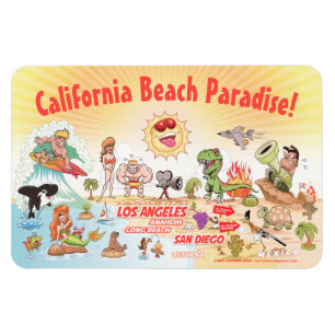 Södra Kalifornien Beach Paradise Magnet