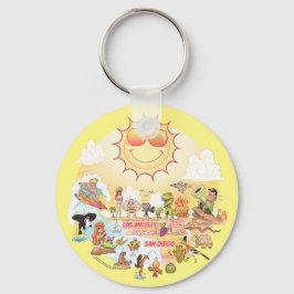 Södra Kalifornien Beach Paradise Nyckelring