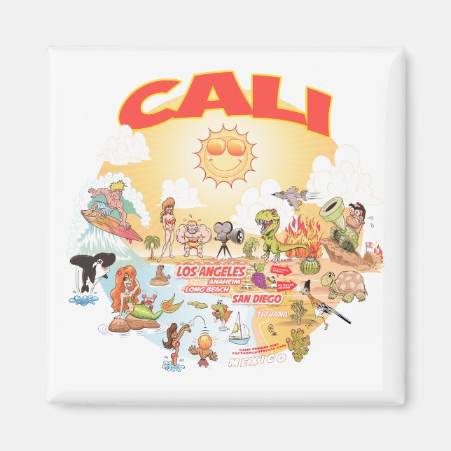 Södra Kalifornien CALI Magnet (Framsidan)