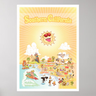 Södra Kalifornien Golden State Giant Poster
