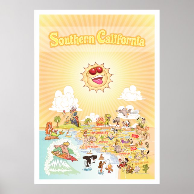 Södra Kalifornien Golden State Giant Poster (Framsidan)