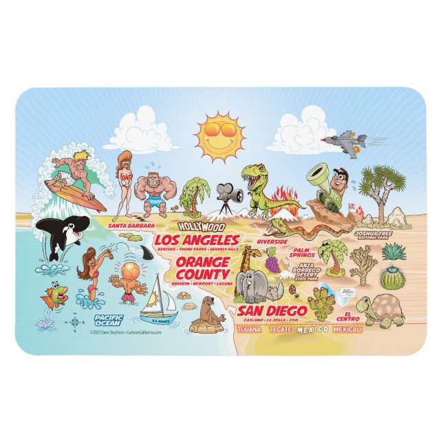 Södra Kalifornien Magnet (Horisontell)