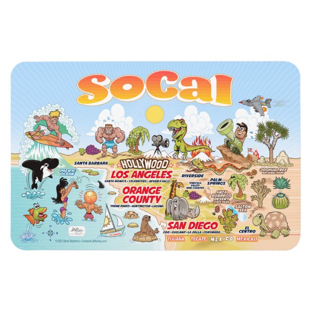 Södra Kalifornien Magnet (Horisontell)