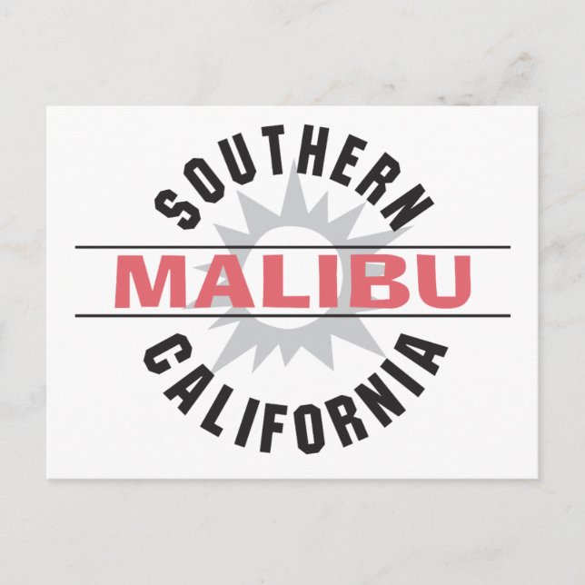 Södra Kalifornien - Malibu Vykort (Framsida)