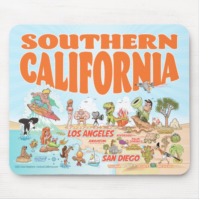 Södra Kalifornien Mouse Pad Musmatta (Framsidan)