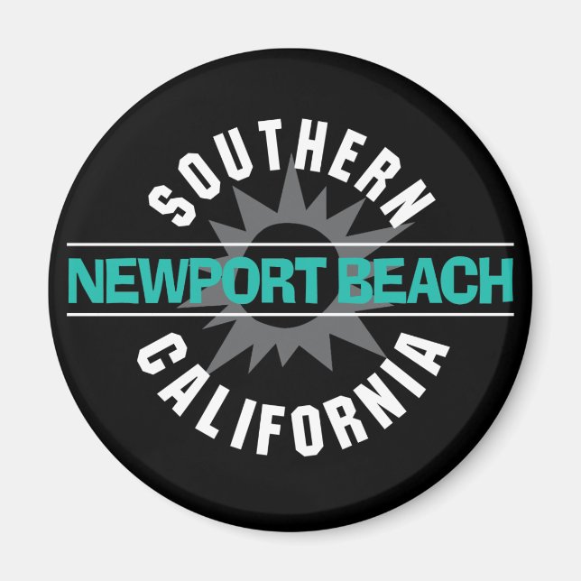 Södra Kalifornien - Newport Beach Magnet (Framsidan)