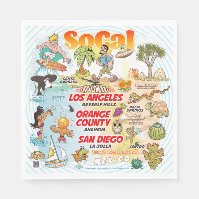 Södra Kalifornien Pappersservett (Framsidan)