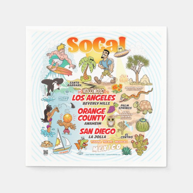 Södra Kalifornien Pappersservett (Framsidan)