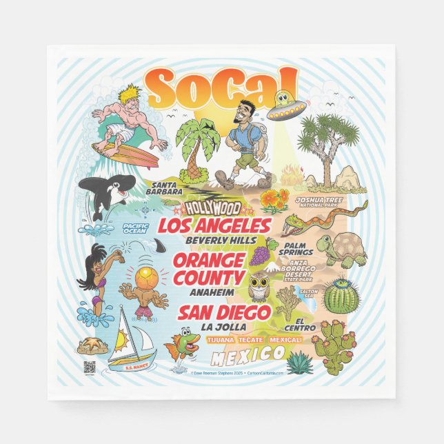 Södra Kalifornien Pappersservett (Framsidan)