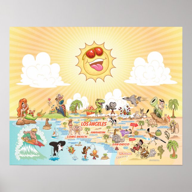 Södra Kalifornien, Paradise Poster (Framsidan)