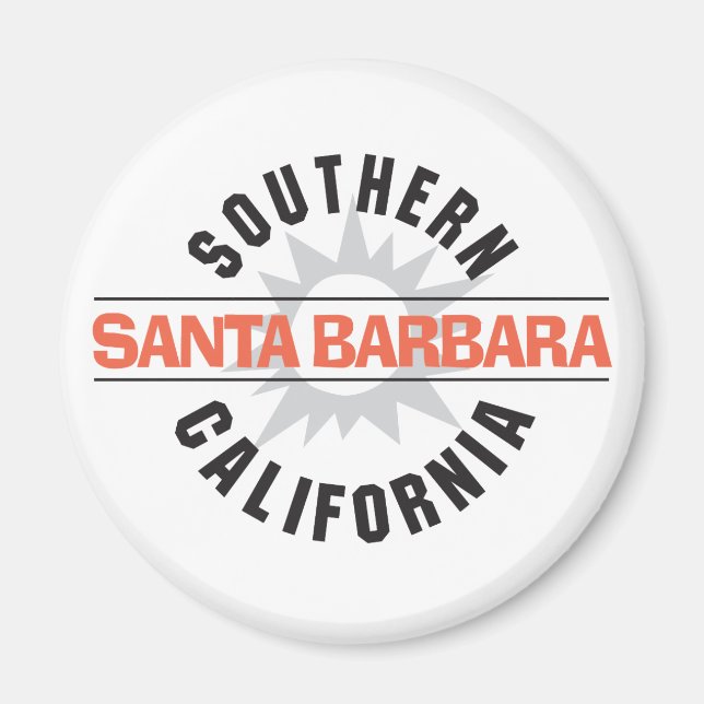 Södra Kalifornien - Santa Barbara Magnet (Framsidan)
