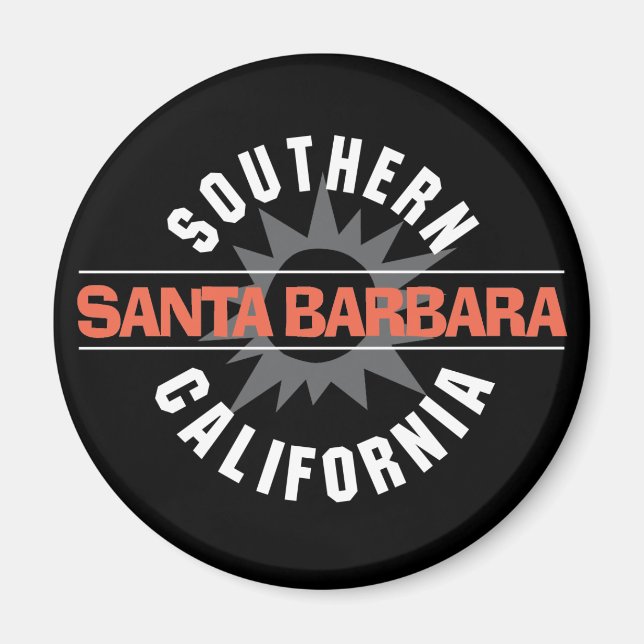 Södra Kalifornien - Santa Barbara Magnet (Framsidan)