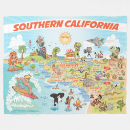 Södra Kalifornien Scene Fleece Blanket