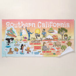 Södra Kalifornien Sunset Beach Towel