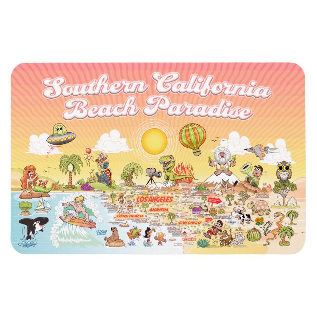 Södra Kalifornien Sunset Magnet (Horisontell)