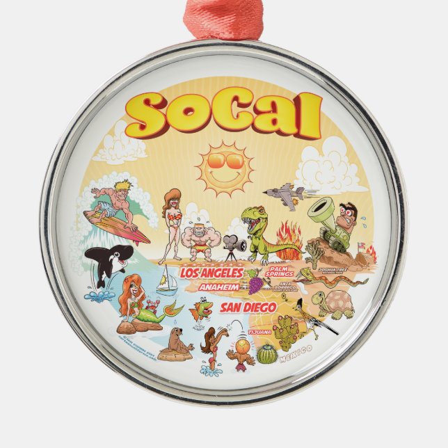 Södra Kalifornien Sunset Ornament (Framsidan)