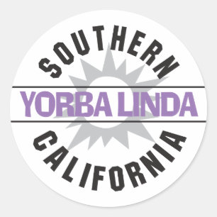 Södra Kalifornien - Yorba Linda Runt Klistermärke