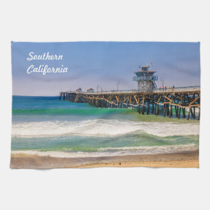 Södra Kaliforniens strand och pier i San Clemente Kökshandduk
