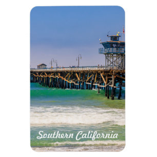 Södra Kaliforniens strand och pier i San Clemente Magnet
