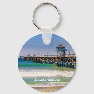 Södra Kaliforniens strand och pier i San Clemente Nyckelring