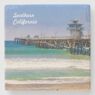 Södra Kaliforniens strand och pier i San Clemente Stenunderlägg