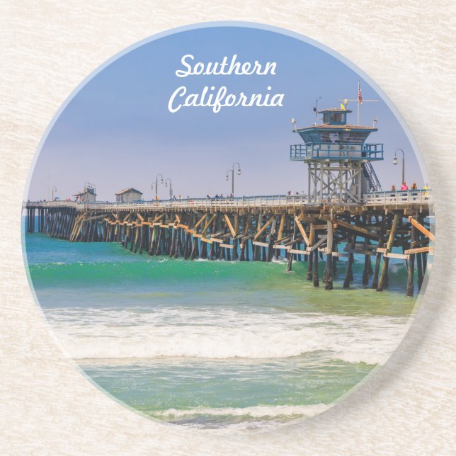 Södra Kaliforniens strand och pier i San Clemente Underlägg (Framsidan)