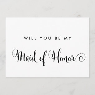 Södra Kalligrafin blir min Maid of honor Inbjudningar