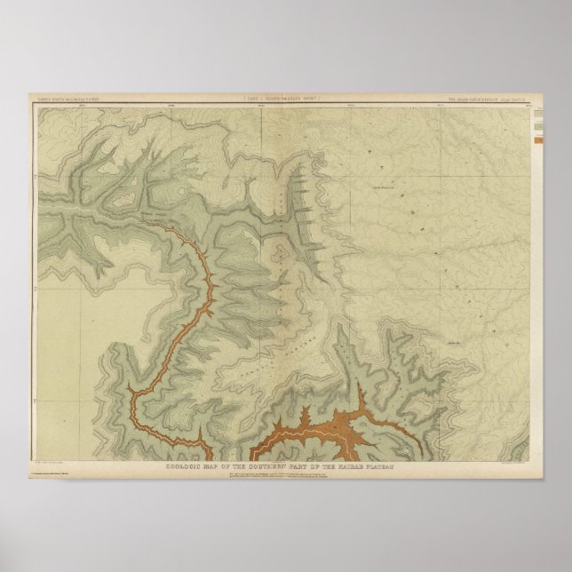 Södra Karta i Geologic Poster (Framsidan)