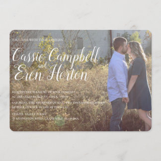 Södra klassiska bröllopsinbjudan inbjudningar