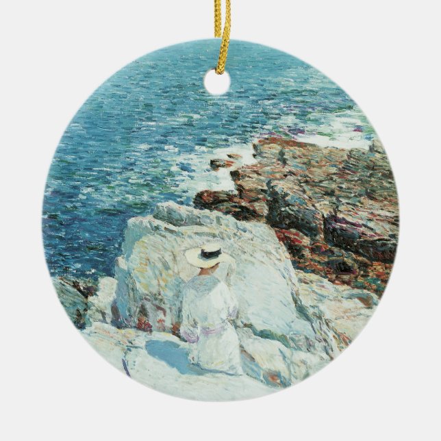 Södra klippor, Appledore av Frederick Childe Hassa Julgransprydnad Keramik (Framsidan)