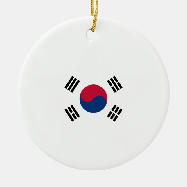 Södra+Korea stjärna Julgransprydnad Keramik (Framsidan)