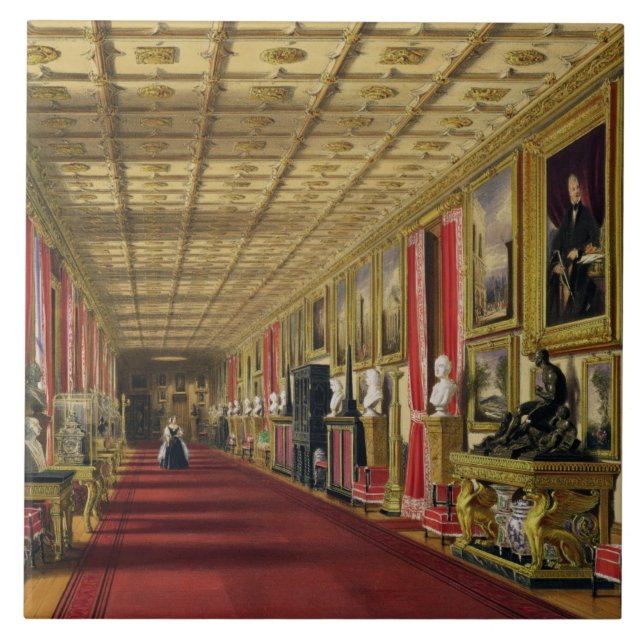 Södra korridor, Windsor slott, 1838 Kakelplatta (Framsidan)