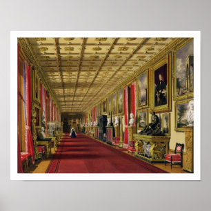 Södra korridor, Windsor slott, 1838 Poster