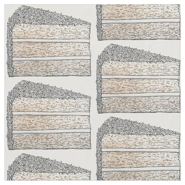 Södra kusten Lagrar Cake Slice Biet Dessert Tyg (Närbild)