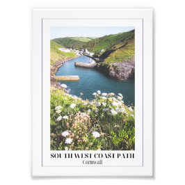Södra Kusten Väg, Boscastle, Cornwall Fototryck