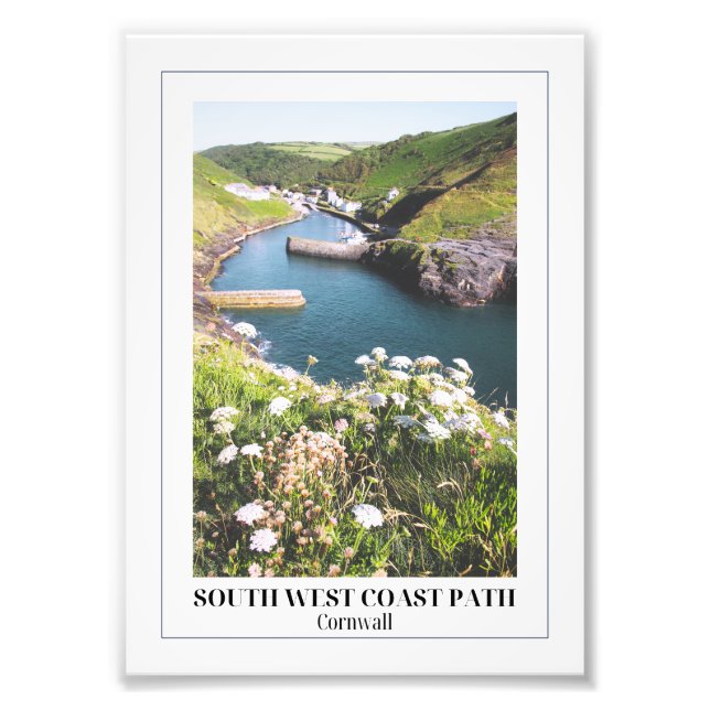 Södra Kusten Väg, Boscastle, Cornwall Fototryck (Framsidan)