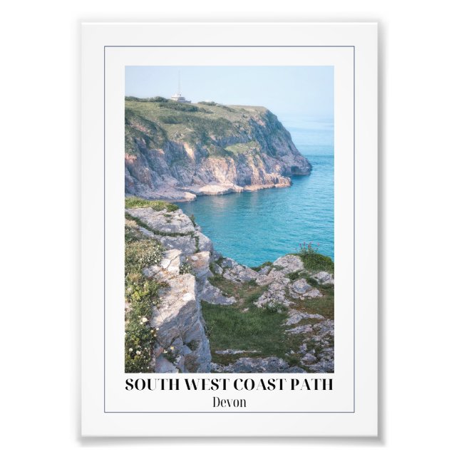 Södra Kusten Väg, Brixham, Cornwall, Väster Fototryck (Framsidan)