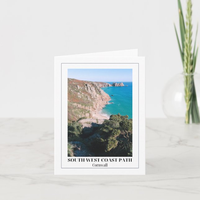 Södra Kusten Väg, Porthcurno, Cornwall Kort (Framsida)